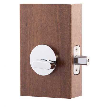 Copper Creek Round Contemporary Single Cylinder Grade-3 Deadbolt, Polish Stainless DBR2410PS